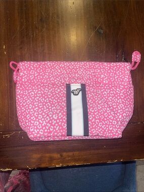 Pink Leopard Print Cosmetic Pouch